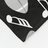 Muzieknoten Footballs Fleece Deken (Hoek)