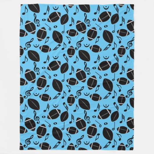 Muzieknoten Footballs Fleece Deken (Voorkant)