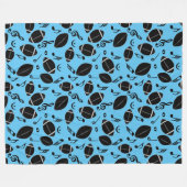 Muzieknoten Footballs Fleece Deken (Voorkant (Horizontaal))