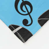 Muzieknoten Footballs Fleece Deken (Hoek)