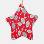 Muzieknoten Footballs Keramisch Ornament (Links)