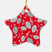 Muzieknoten Footballs Keramisch Ornament (Achterkant)