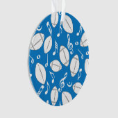 Muzieknoten Footballs Ornament (voorkant)