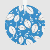 Muzieknoten Footballs Ornament (achterkant)