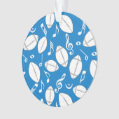 Muzieknoten Footballs Ornament (voorkant)