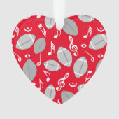 Muzieknoten Footballs Ornament (voorkant)