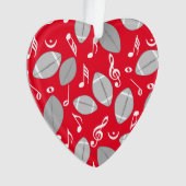 Muzieknoten Footballs Ornament (voorkant)