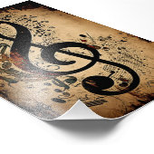  muzieknoten foto afdruk (Hoek)