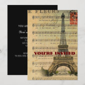  muzieknoten franse parijs eiffeltoren kaart (Voorkant / Achterkant)