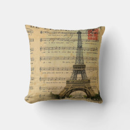 muzieknoten franse parijs eiffeltoren kussen
