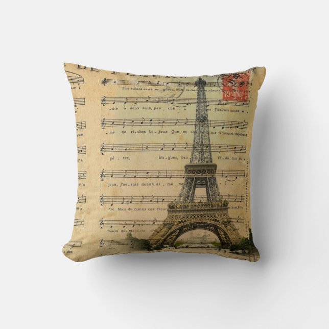 muzieknoten franse parijs eiffeltoren kussen (Voorkant)