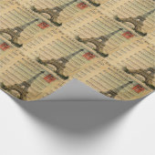  muzieknoten Franse Paris Eiffeltoren Cadeaupapier (Hoek)