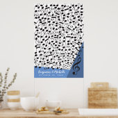Muzieknoten Gastboek Poster - 200 ruimten (Keuken)