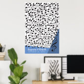 Muzieknoten Gastboek Poster - 200 ruimten (Thuiskantoor)