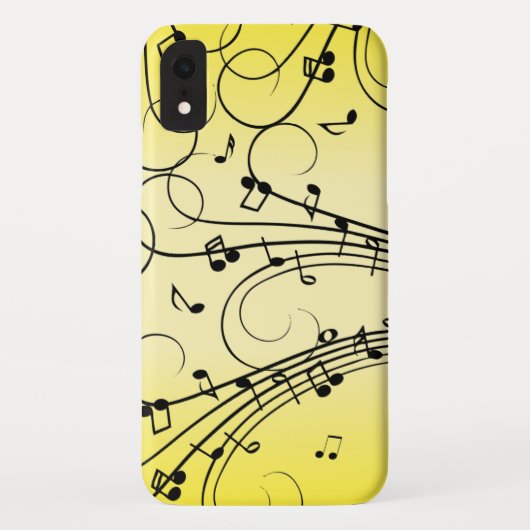 Muzieknoten Geel met Sieraad Case-Mate iPhone Case (Achterkant)