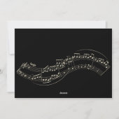 Muzieknoten gefeliciteerd feestdagenkaart (Achterkant)