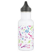 muzieknoten gekleurde illustratie waterfles  (Links)