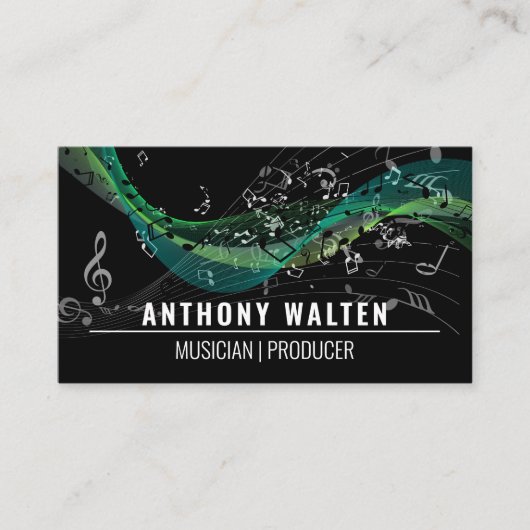 Muzieknoten | Geluid Visitekaartje (Voorkant)