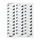 muzieknoten Gold- en blauw retouradres Etiket (Full Sheet)