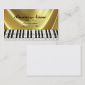 Muzieknoten Gold Piano Keyboard Visitekaartje (Voorkant / Achterkant)