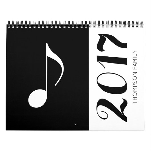 muzieknoten grafisch & cool kalender (Hoes)