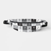 Muzieknoten grijswaardenpatroon heuptasje (Voorkant)