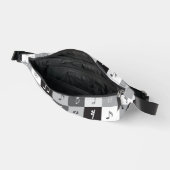 Muzieknoten grijswaardenpatroon heuptasje (Open)