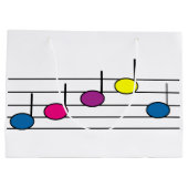 Muzieknoten  groot cadeauzakje (Achterkant)