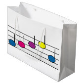 Muzieknoten  groot cadeauzakje (Voorkant Gekanteld)