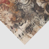 Muzieknoten Guitar Ephemera Tissue Paper Decoupage Tissuepapier (Detail)