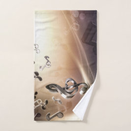 Muzieknoten Handdoek – Stijlvolle & Artistieke Bad