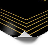 Muzieknoten - Harde vorm in goud Poster (Hoek)