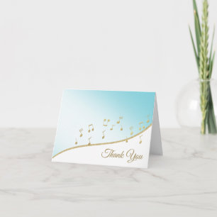 Muzieknoten Hartelijk dank Bedankkaart