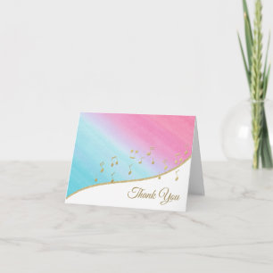 Muzieknoten Hartelijk dank Bedankkaart