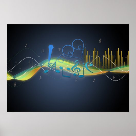 Muzieknoten hartzwellingen poster (Voorkant)