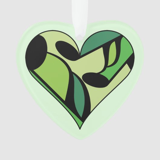 Muzieknoten Heart Ornament (voorkant)