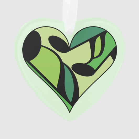 Muzieknoten Heart Ornament (achterkant)