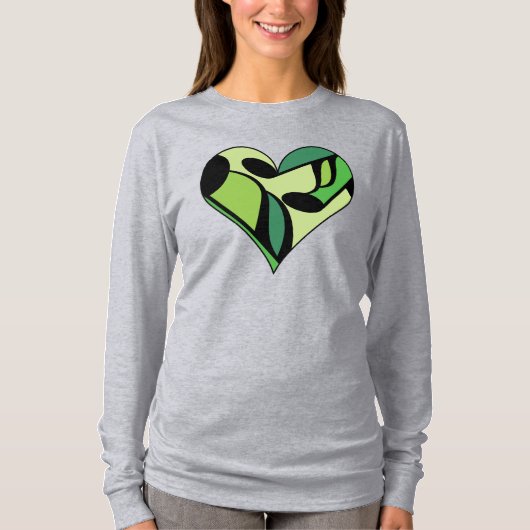Muzieknoten Heart T-shirt (Voorkant)