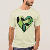 Muzieknoten Heart T-shirt (Voorkant)