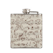 Muzieknoten Heupfles (Achterkant)