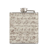 Muzieknoten Heupfles (Achterkant)