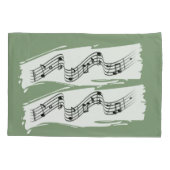 Muzieknoten, hoesje van badkussen kussensloop (Achterkant)