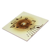 Muzieknoten illustratie tegeltje (Zijkant)