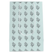 Muzieknoten in Black Glitter Medium Cadeauzakje (Achterkant)