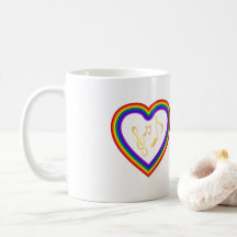 Muzieknoten in de regenboog