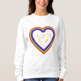 Muzieknoten in de regenboog, T-shirt