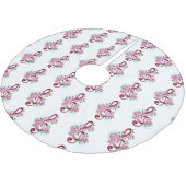 Muzieknoten in de sopraanklef met Sakura-bloemen Kerstboom Rok (Gekanteld)