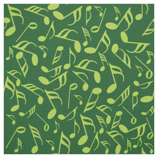 Muzieknoten in het groen stof (Swatch)