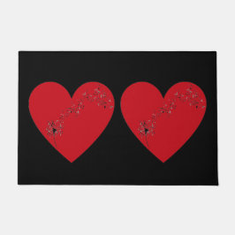 Muzieknoten in het hart, deurmat