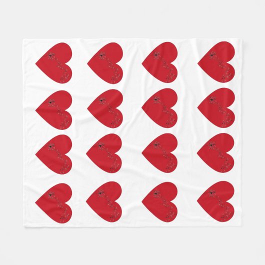 Muzieknoten in het hart, Fleece Blanket (Voorkant (Horizontaal))